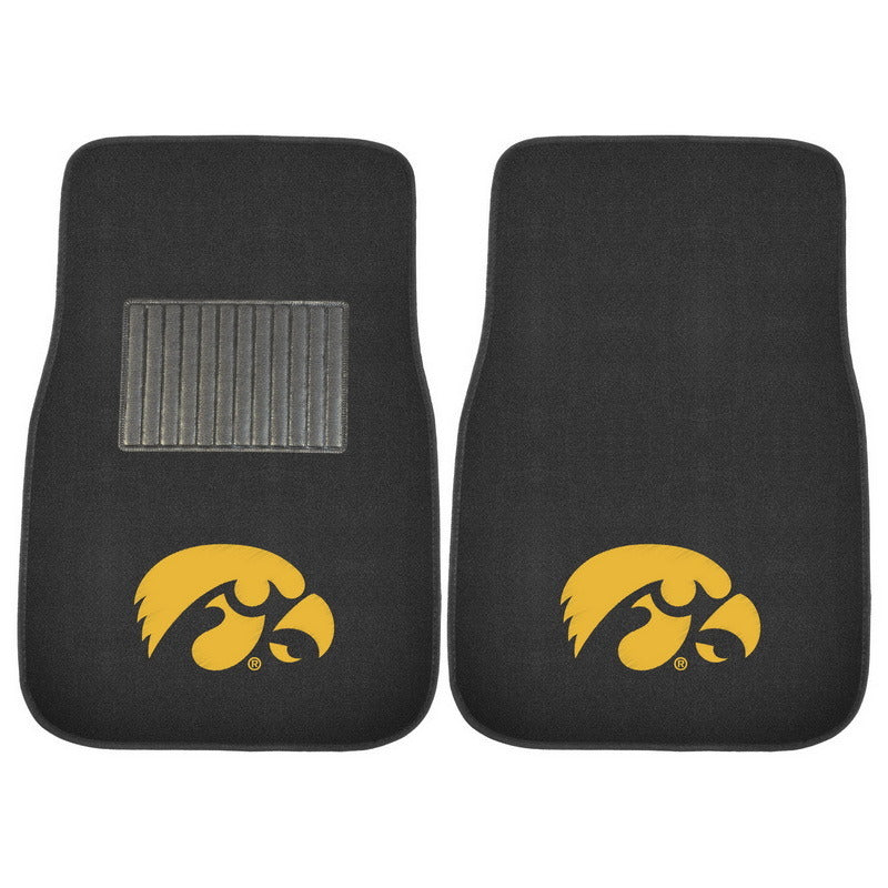 Iowa 2-piece Embroidered Car Mats 18"x27"