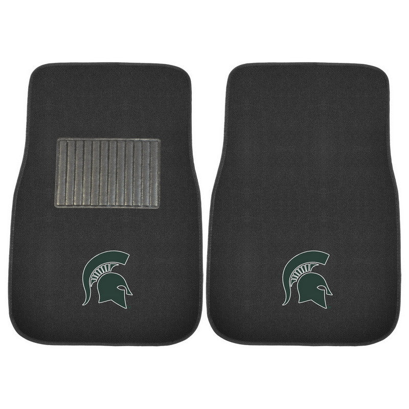 Michigan State 2-piece Embroidered Car Mats 18"x27"