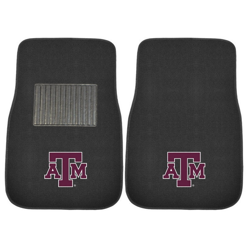 Texas A&M 2-piece Embroidered Car Mats 18"x27"