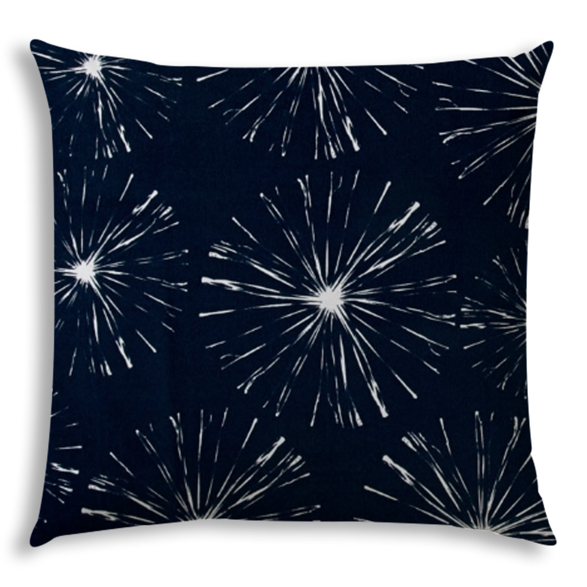 FIREWORKS Navy Indoor/Outdoor Pillow - Sewn Closure