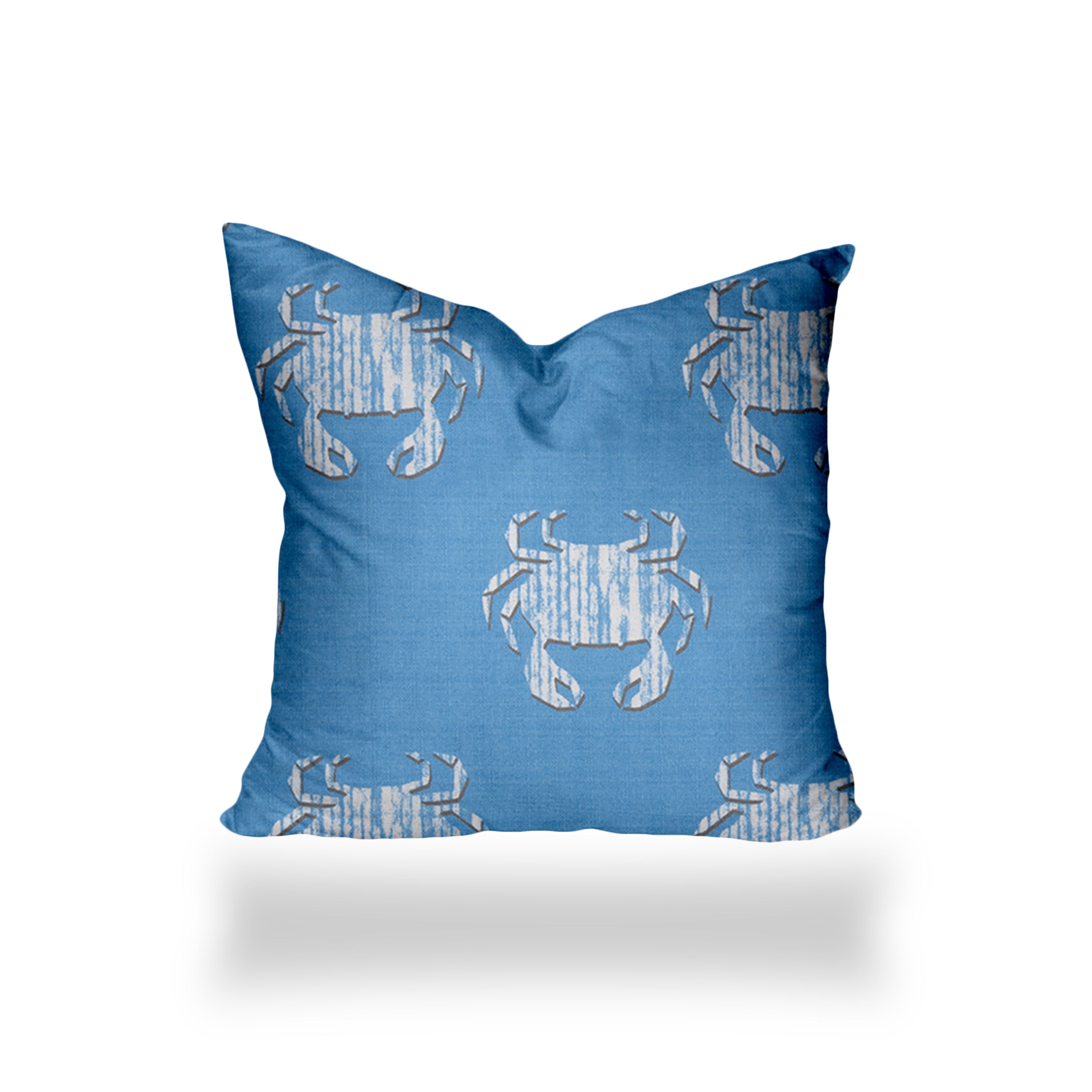 CRABBY Indoor/Outdoor Soft Royal Pillow, Sewn Closed, 18x18