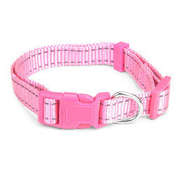 Small Pink Adjustable Reflective Collar
