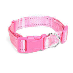 Large Pink Adjustable Reflective Collar