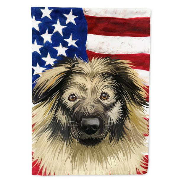 Karst Shepherd American Flag Flag Canvas House Size