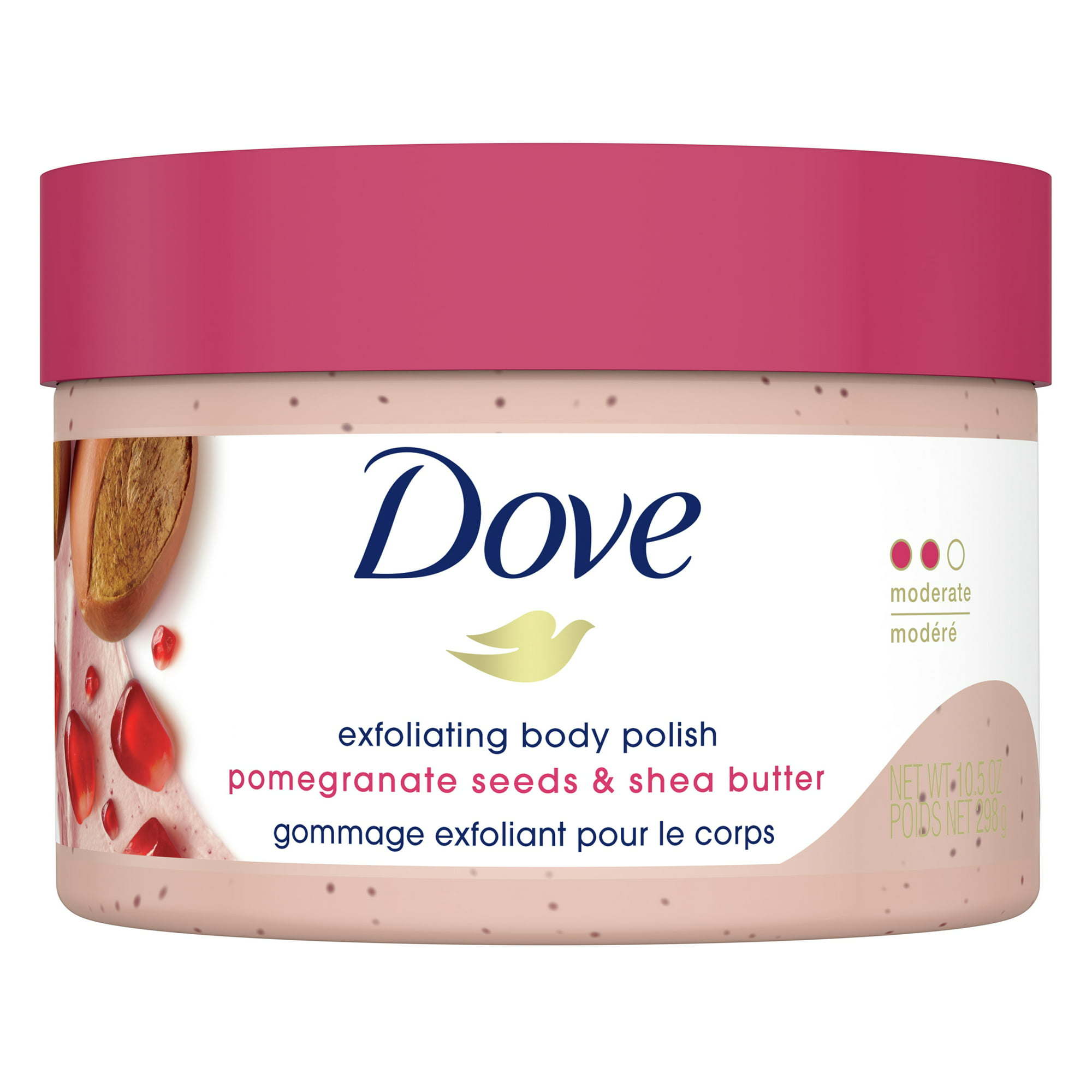 Dove Exfoliating Body Polish Scrub Pomegranate & Shea Butter, 10.5 oz