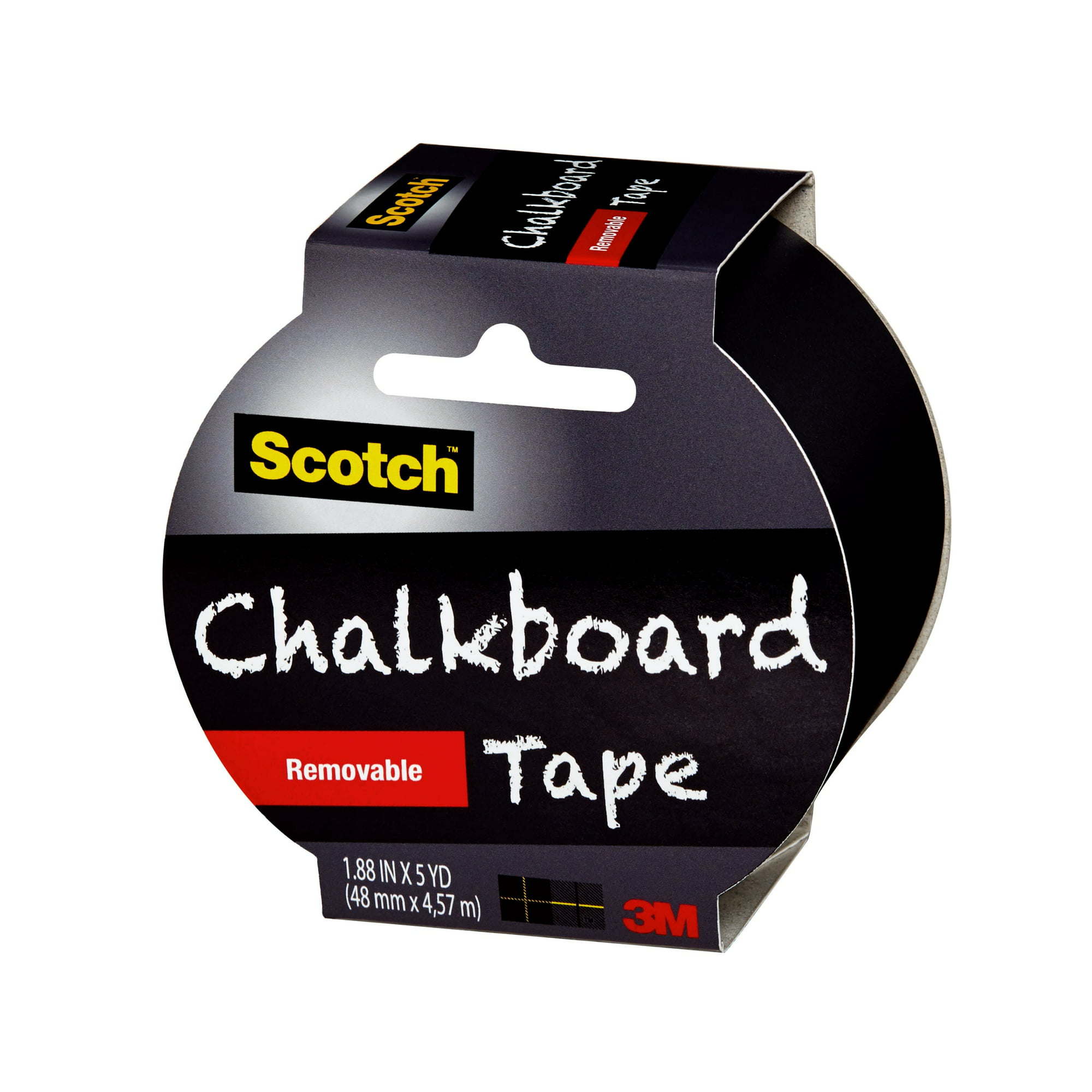 Scotch Chalkboard Removable Tape, Black, 1.88 in x 5 yd