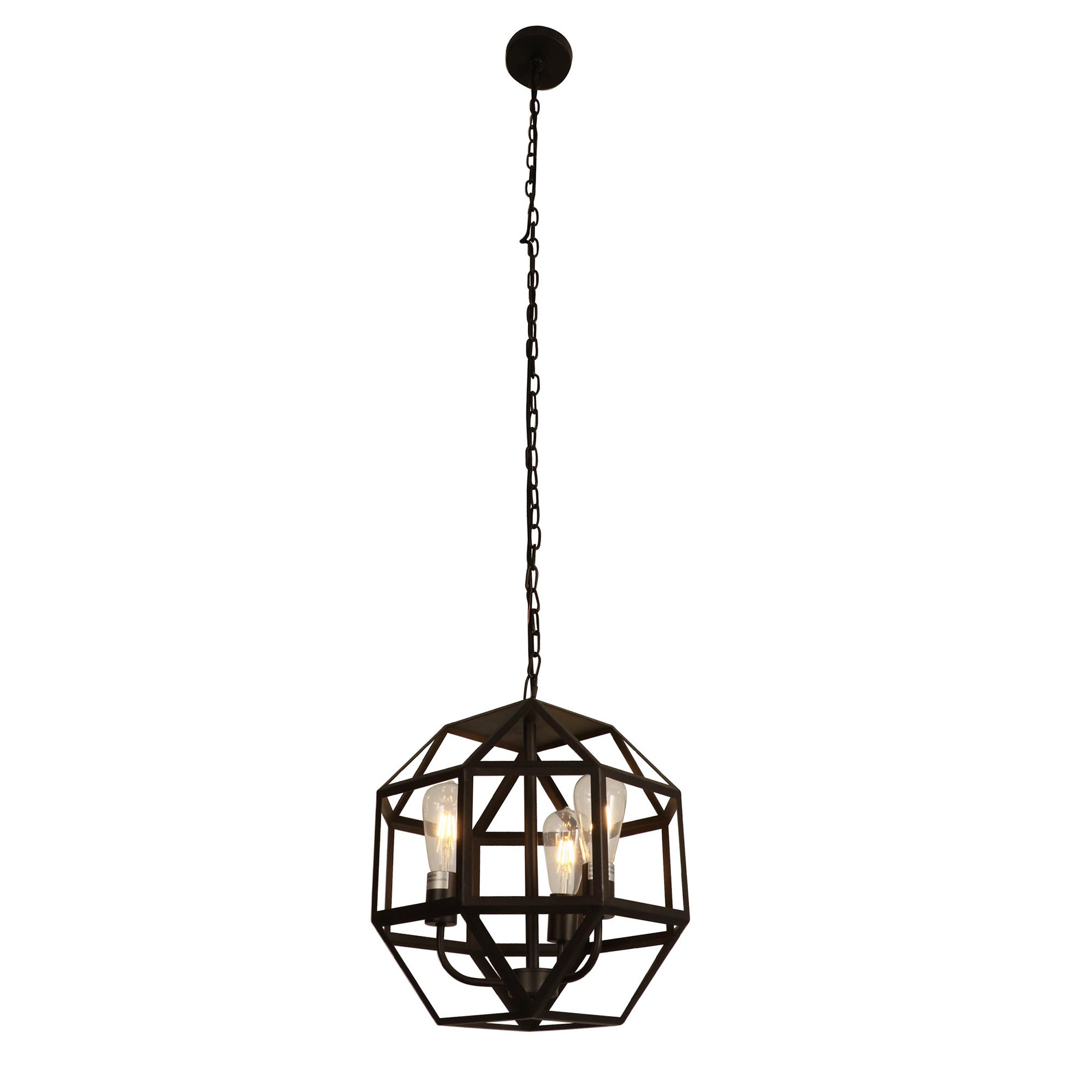 Ukani Matte Brown 3-light Chandelier