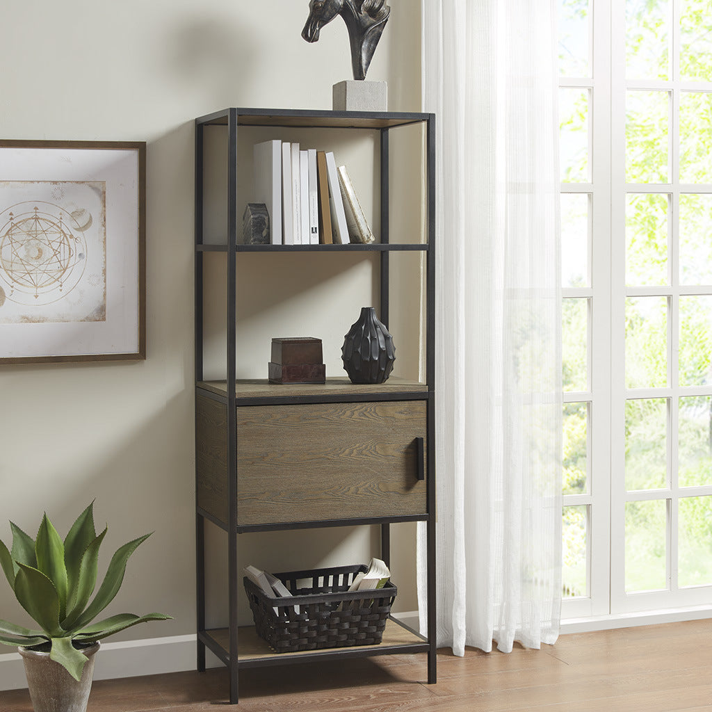 3-Shelf Bookcase with Storage Cabinet