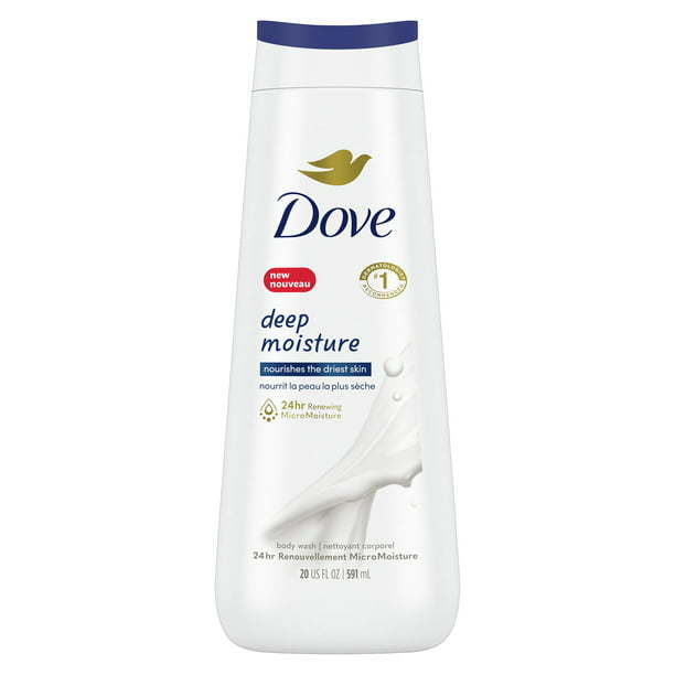 Dove Deep Moisture Liquid Body Wash Nourishes the Driest Skin, 11 oz