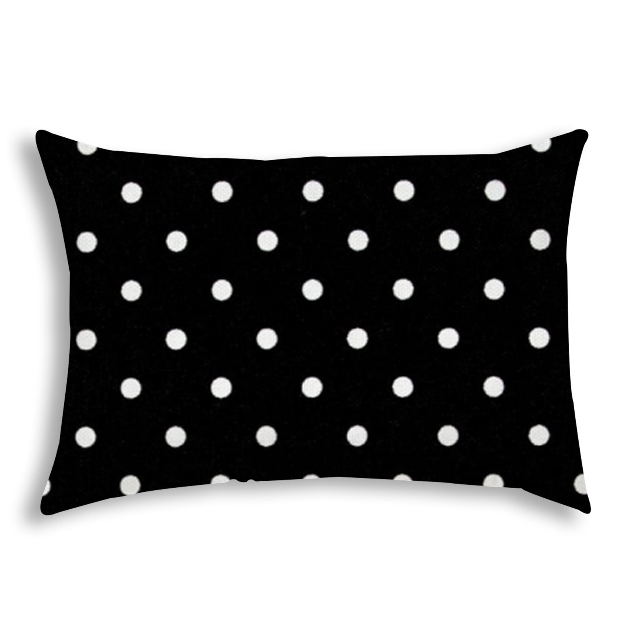 DINER DOT Black Indoor/Outdoor Pillow - Sewn Closure