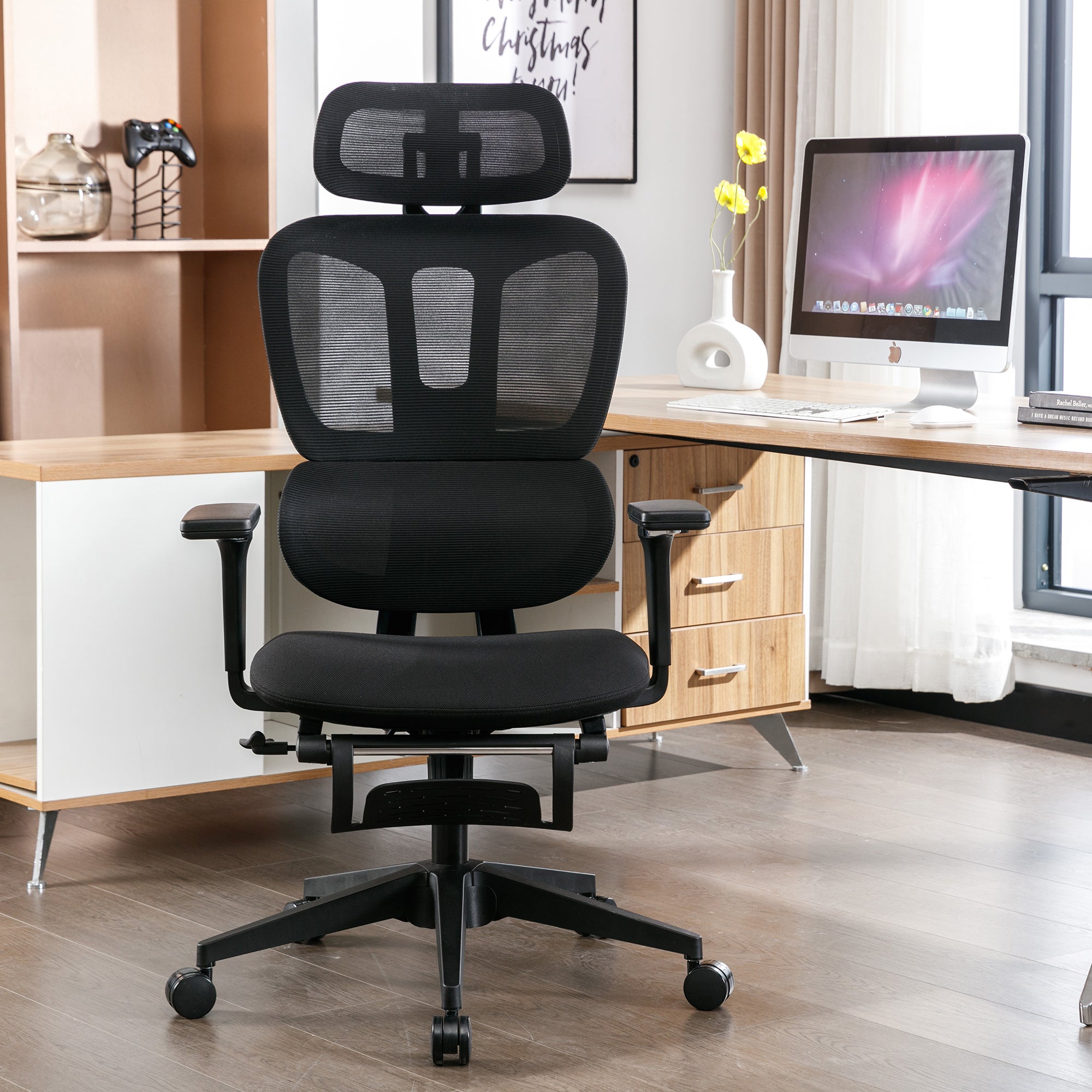 Ergonomic Mesh Office Chair with 2D Adjustable Armrest,High Back Desk Computer Chair,Ergonomic Office Chair with Wheels for Home & Office