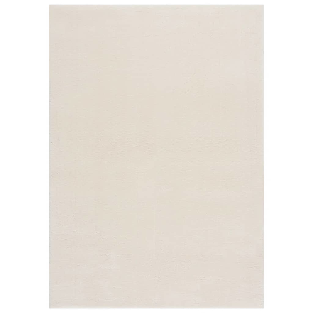 Shaggy Rug Cream White 7'x9' Polyester