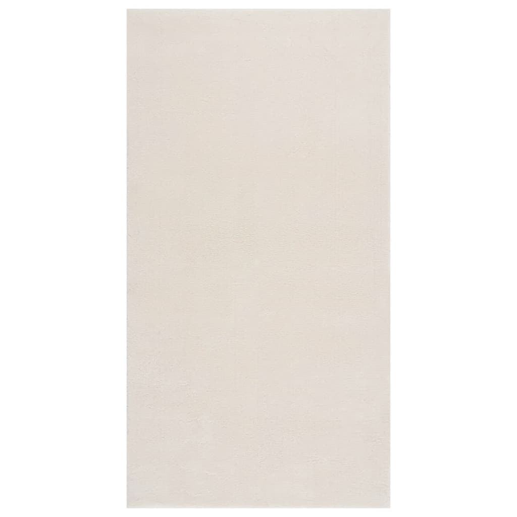 Shaggy Rug Cream White 4'x6' Polyester
