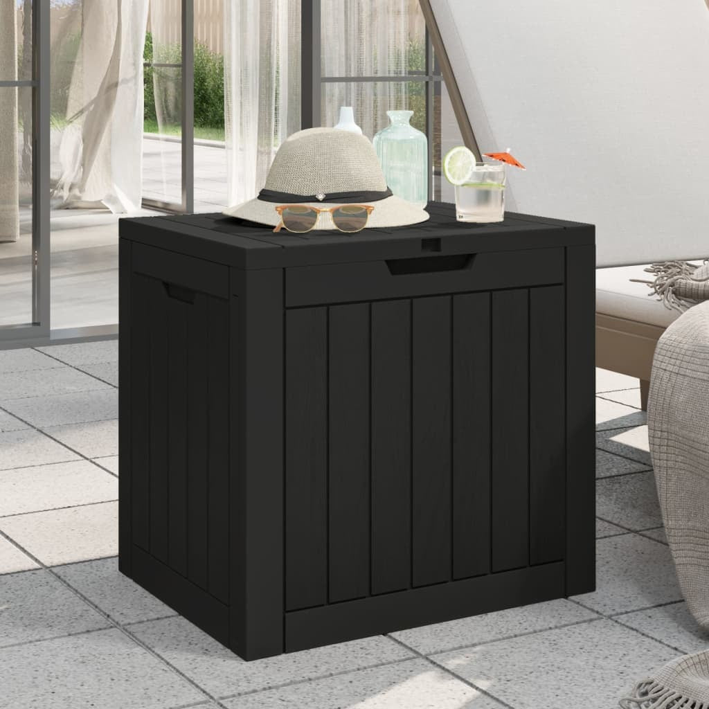 Patio Storage Box Black 21.9"x16.9"x20.9" Polypropylene