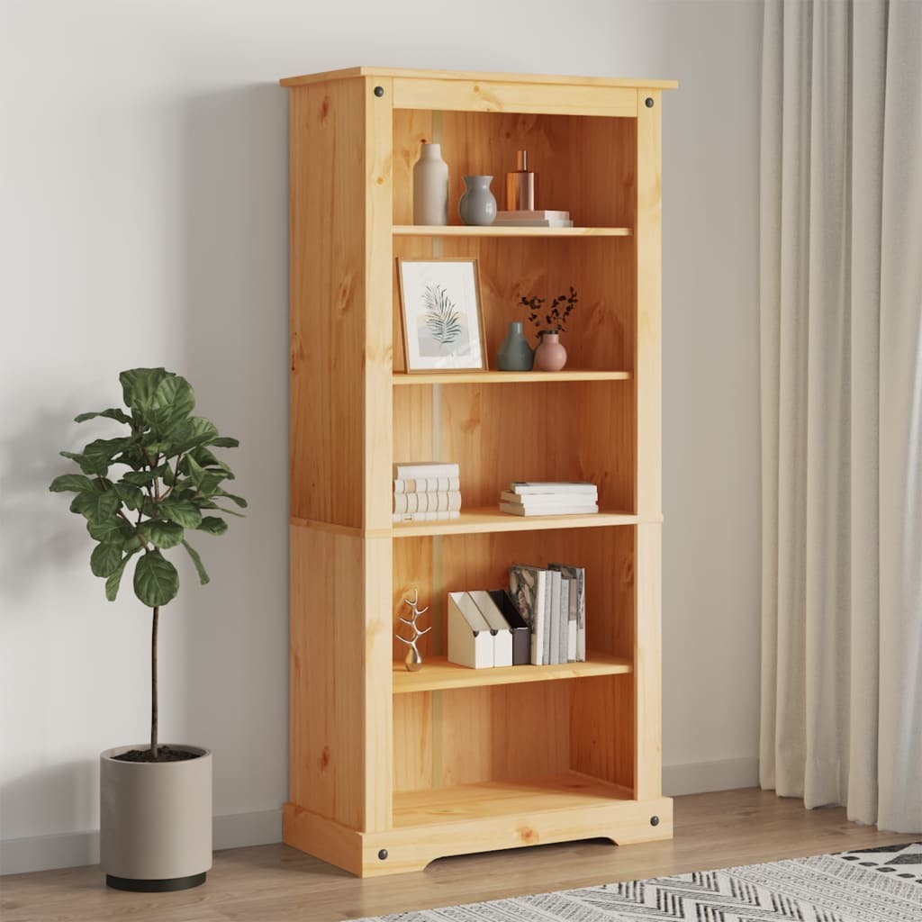 5-Tier Bookcase Mexican Pine Corona Range 31.9"x15.7"x66.9"