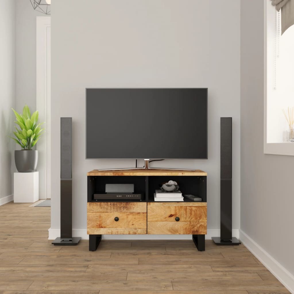 TV Stand 27.6"x13"x18.1" Solid Wood Mango