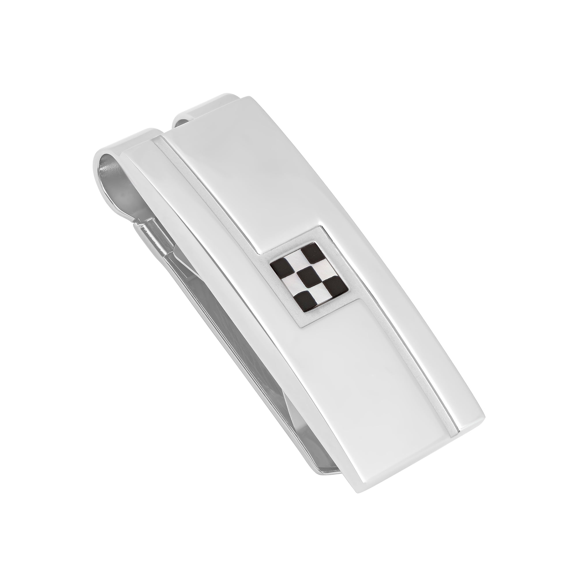 Men's Stainless Steel Check Money Clip