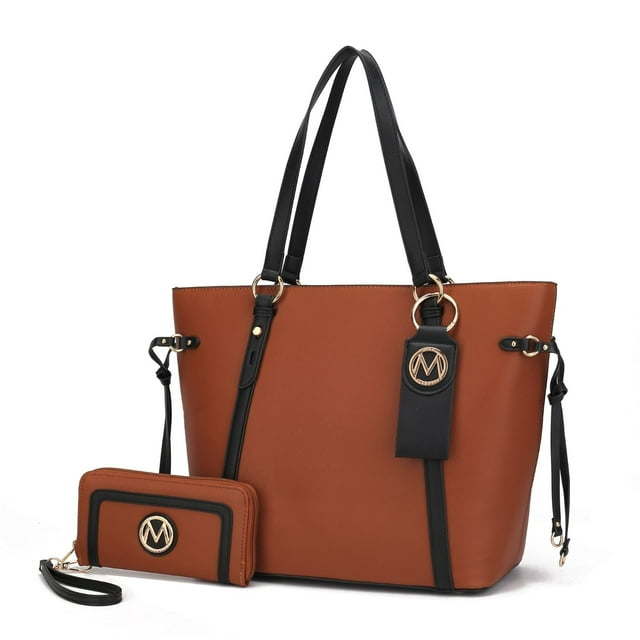 MKF Collection by Mia K. MKF-X670COG Koeia Tote Bag with Wallet Set, Cognac