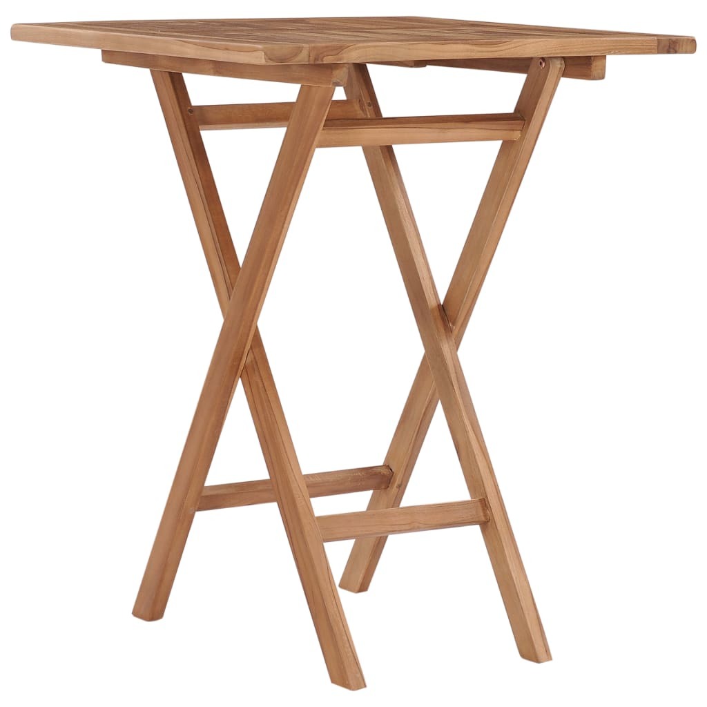 Folding Patio Table 23.6"x23.6"x29.5" Solid Wood Teak