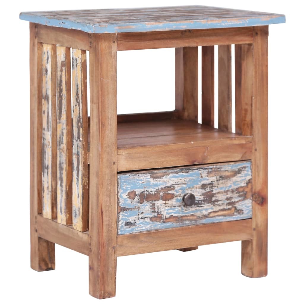 Bedside Cabinet 16.1"x11.8"x19.7" Solid Reclaimed Wood