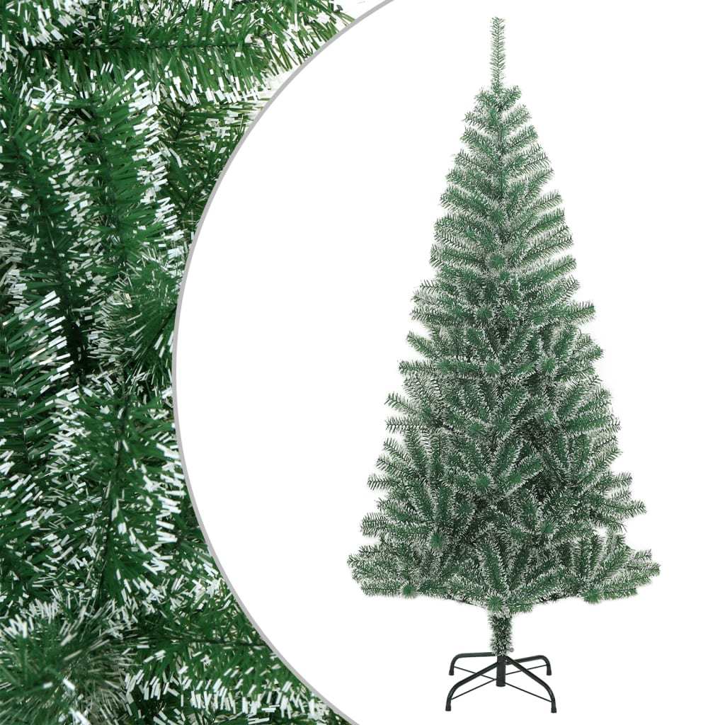 Artificial Christmas Tree with Flocked Snow Green 59.1"