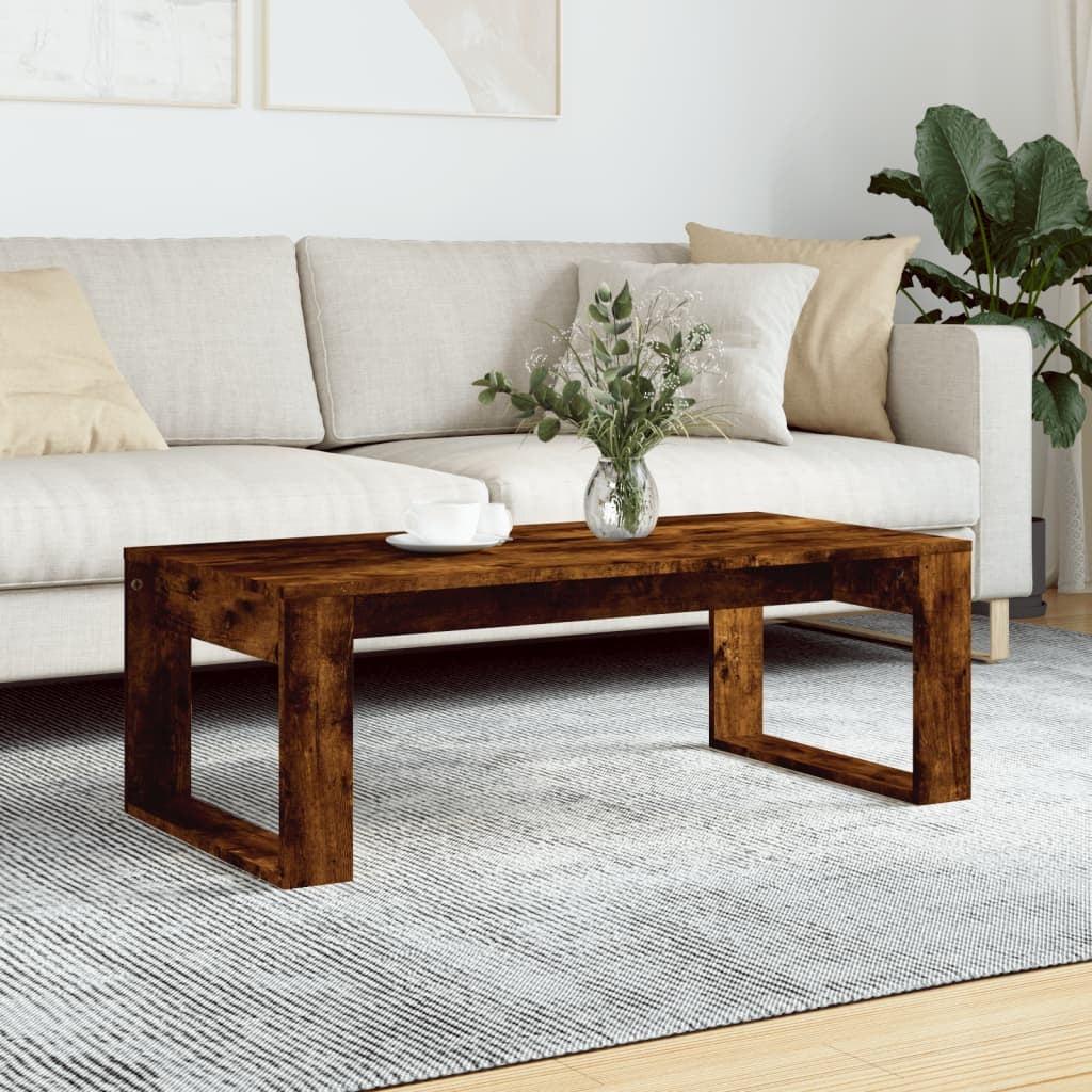Coffee Table Smoked Oak 40.2"x19.7"x13.8" Engineered Wood