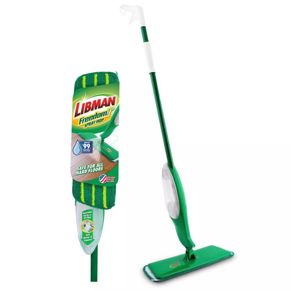 Libman Freedom Spray Mop Microfiber 24oz Molded Fluid Reservoir Powerful Pre-Compression Spray Pump