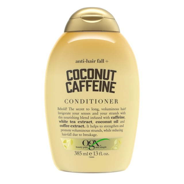 OGX Anti-Hair Fall + Coconut Caffeine Strengthening Conditioner with Coffee Extract, 13 fl oz