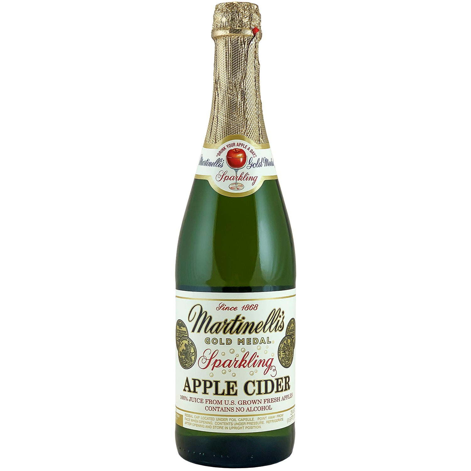 Martinelli's Gold Medal Sparkling Apple Cider with 100% Pure Juice, 25.4 fl oz