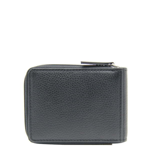 George Men's Milled Zip Around Wallet With Extra Pocket