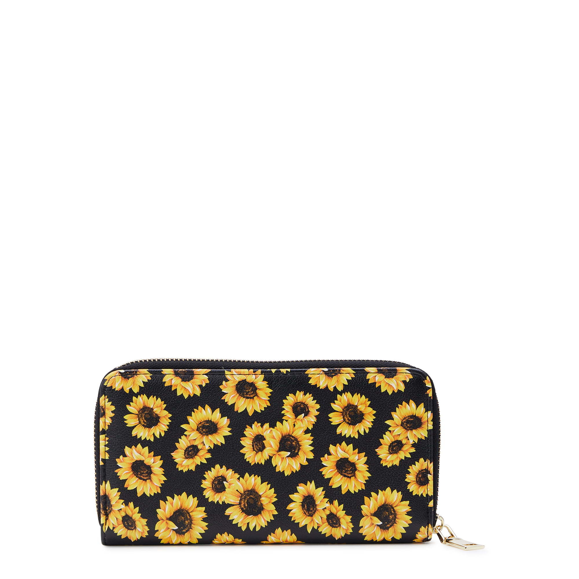 No Boundaries Women's Zip Around Wallet, Sunflower