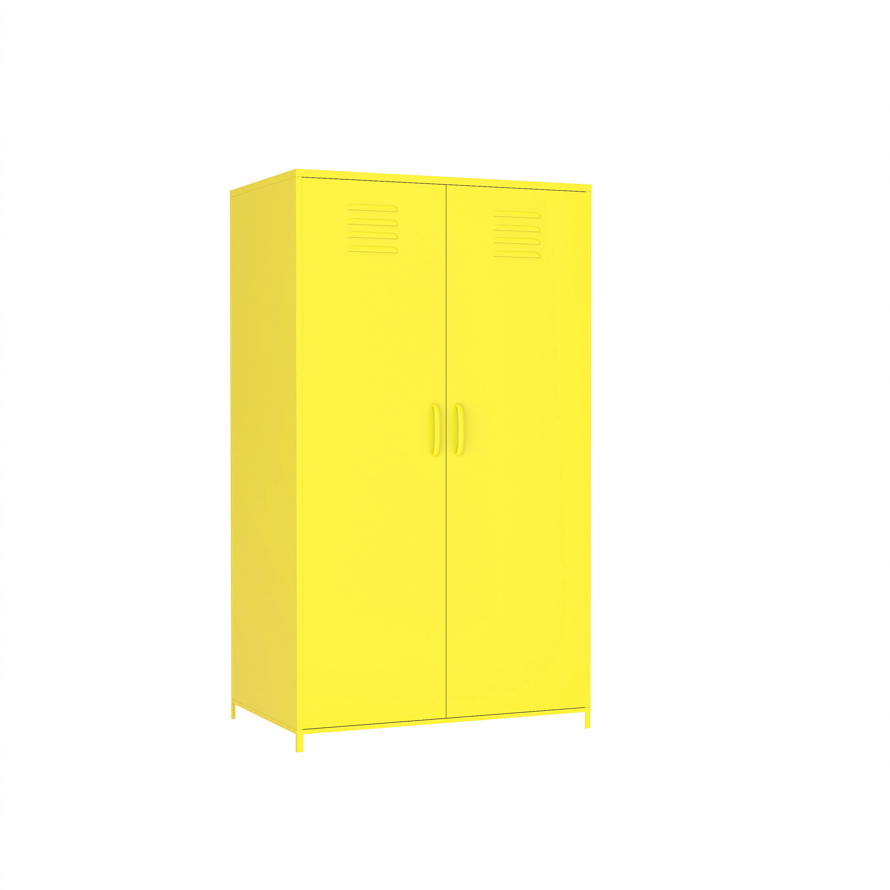 yellow Steel storage cabinet