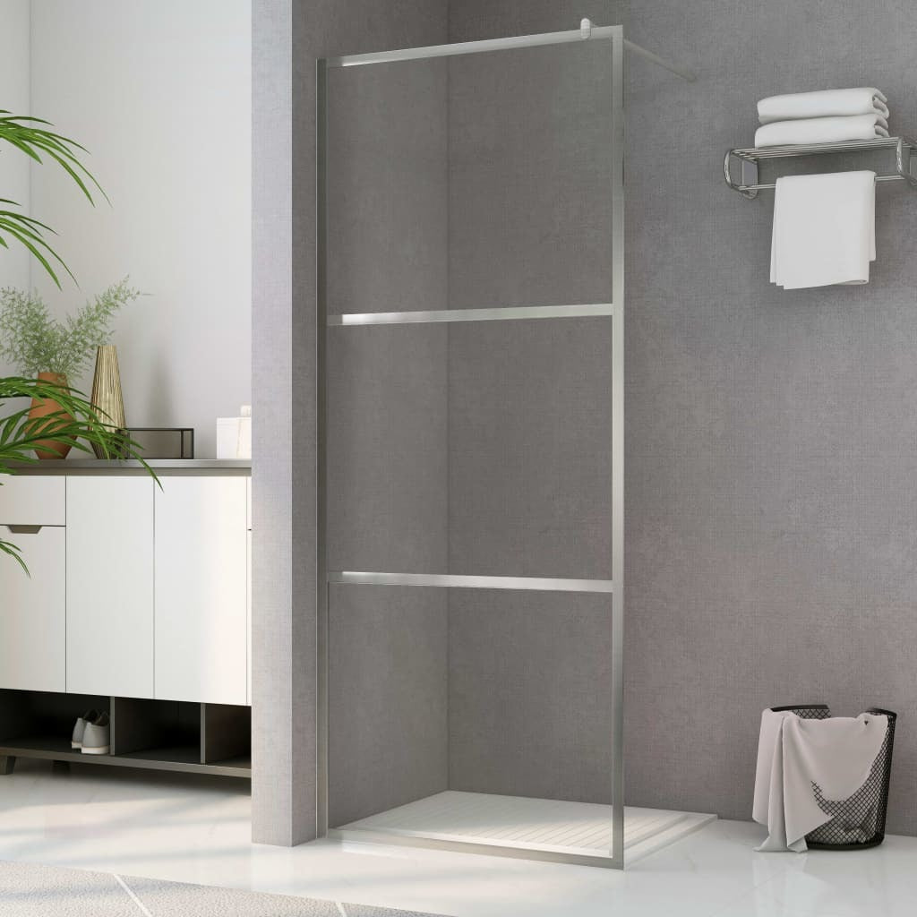 Walk-in Shower Wall with Clear ESG Glass 39.4"x76.8"