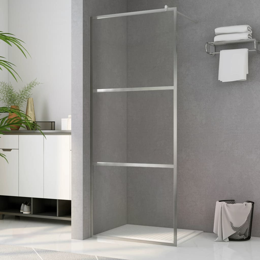 Walk-in Shower Wall with Clear ESG Glass 45.3"x76.8"