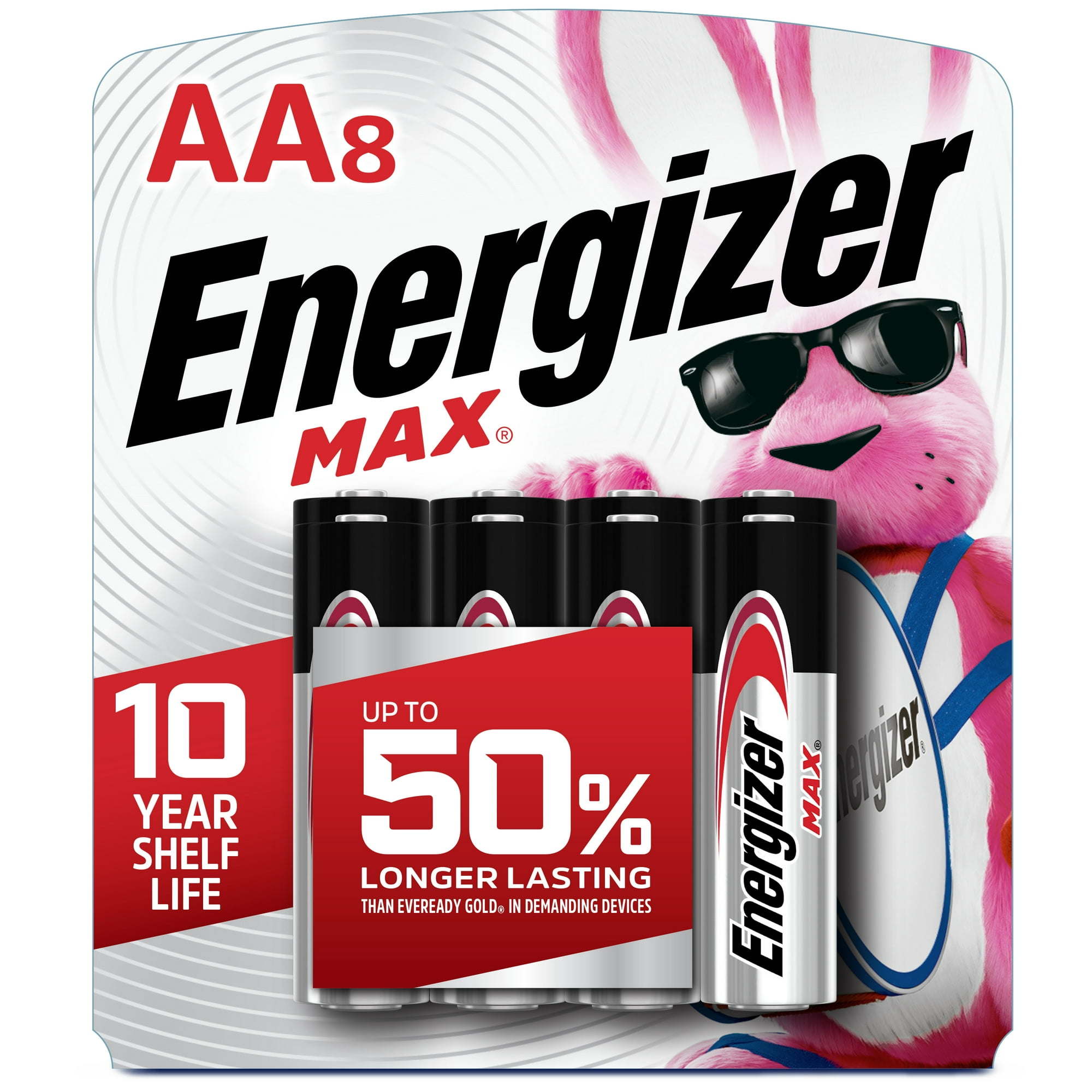 Energizer MAX AA Batteries (8 Pack), Double A Alkaline Batteries