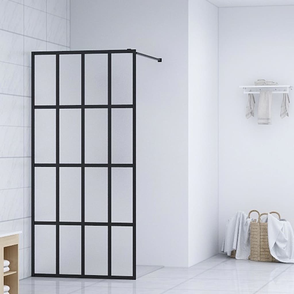 Walk-in Shower Screen Frosted Tempered Glass 31.5"x76.8"