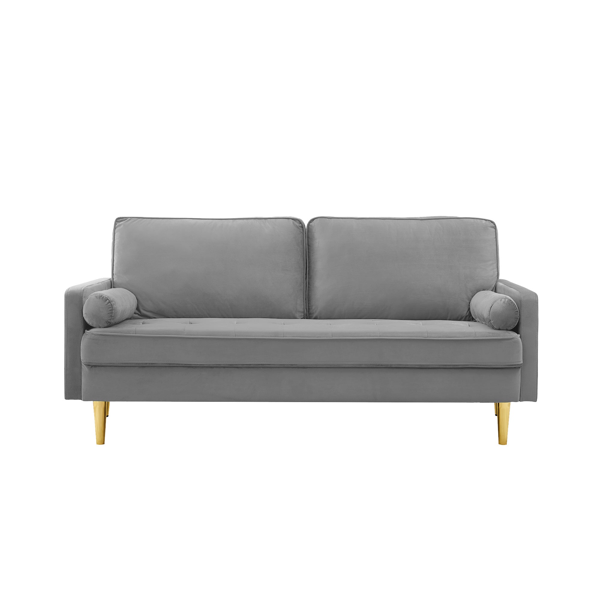 GRAY Velvet Loveseat Sofa 67 inch