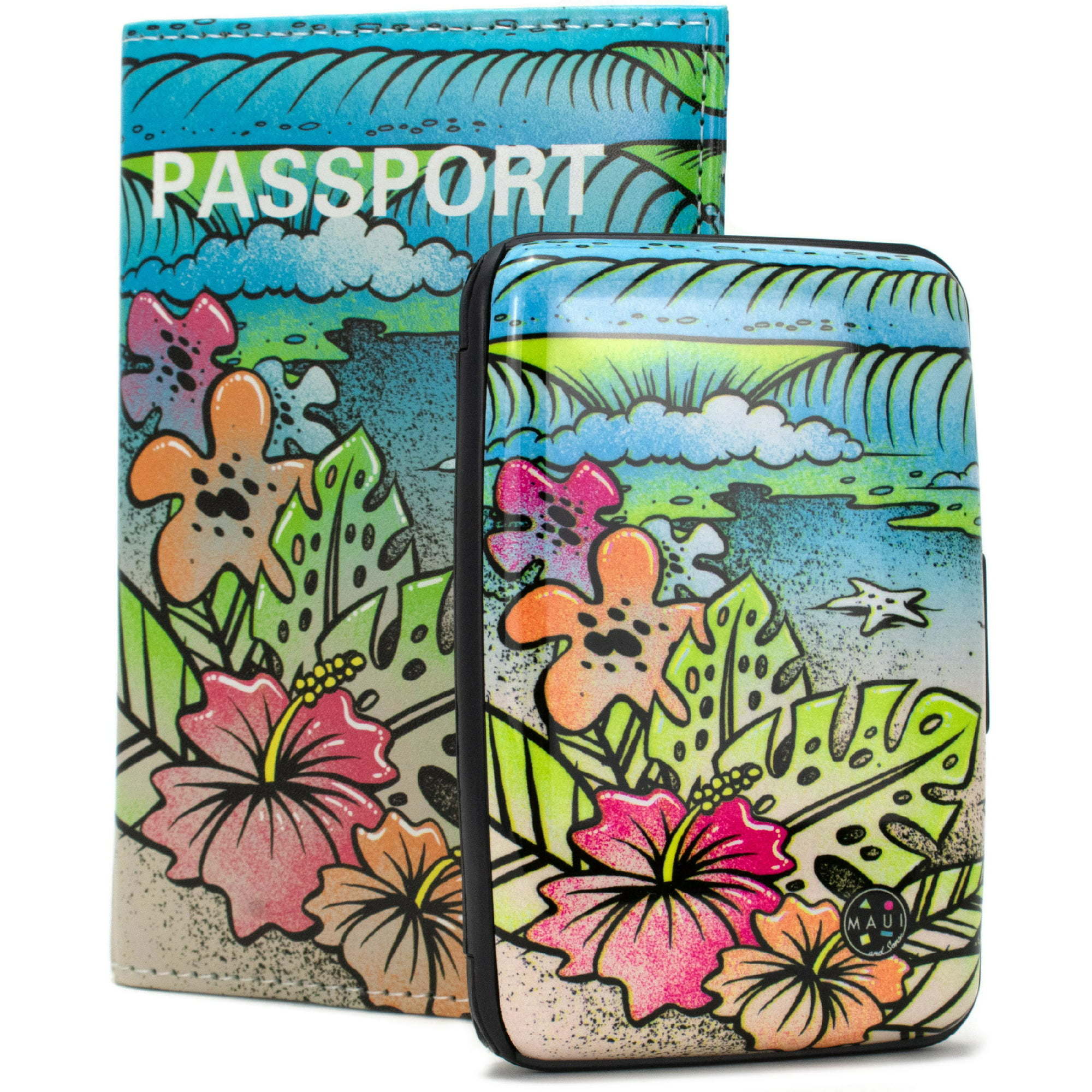 RFID Protected Wallet and Passport Cover Set - Prevent Electronic Theft