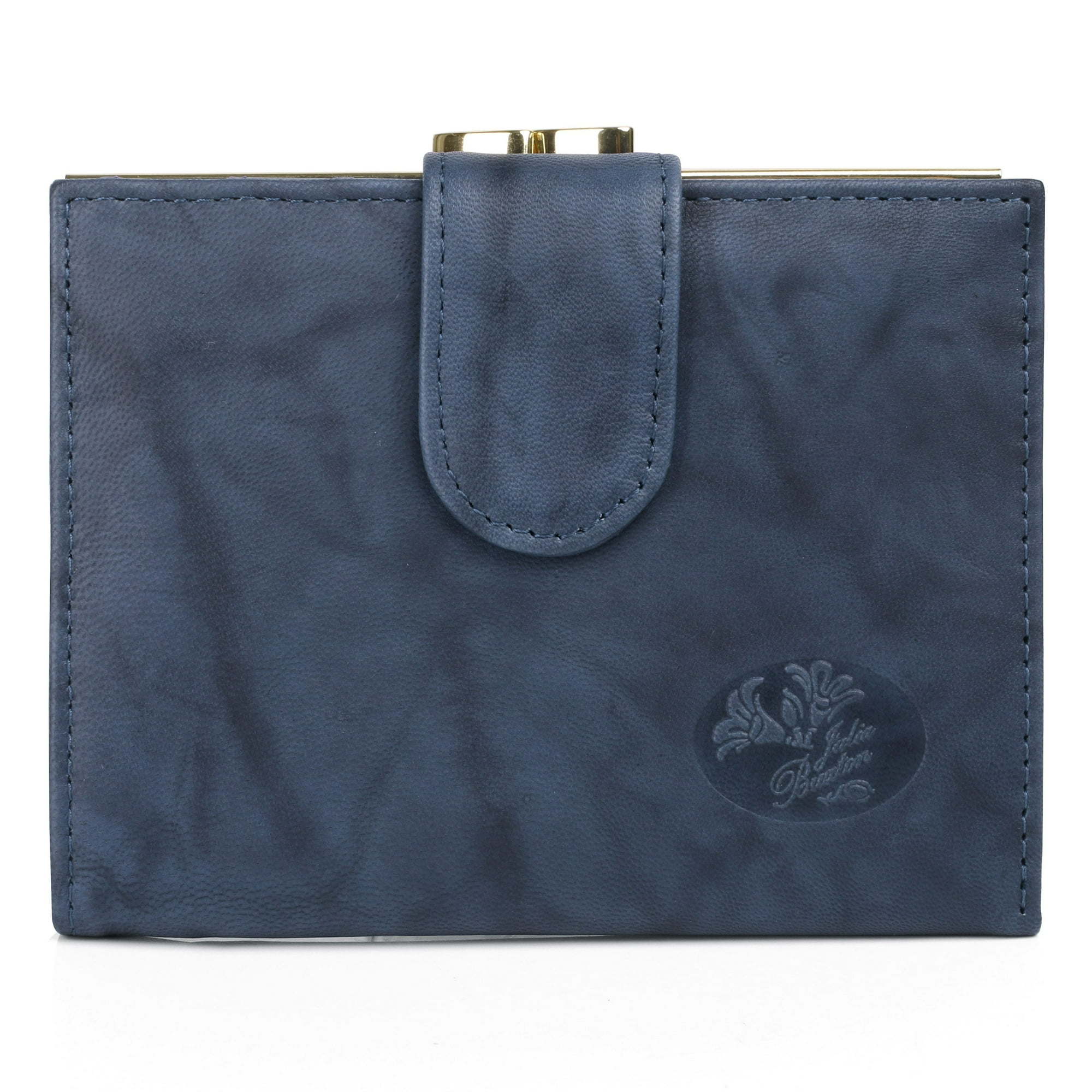 Julia Buxton Women's Heiress Double Cardex Leather, Navy