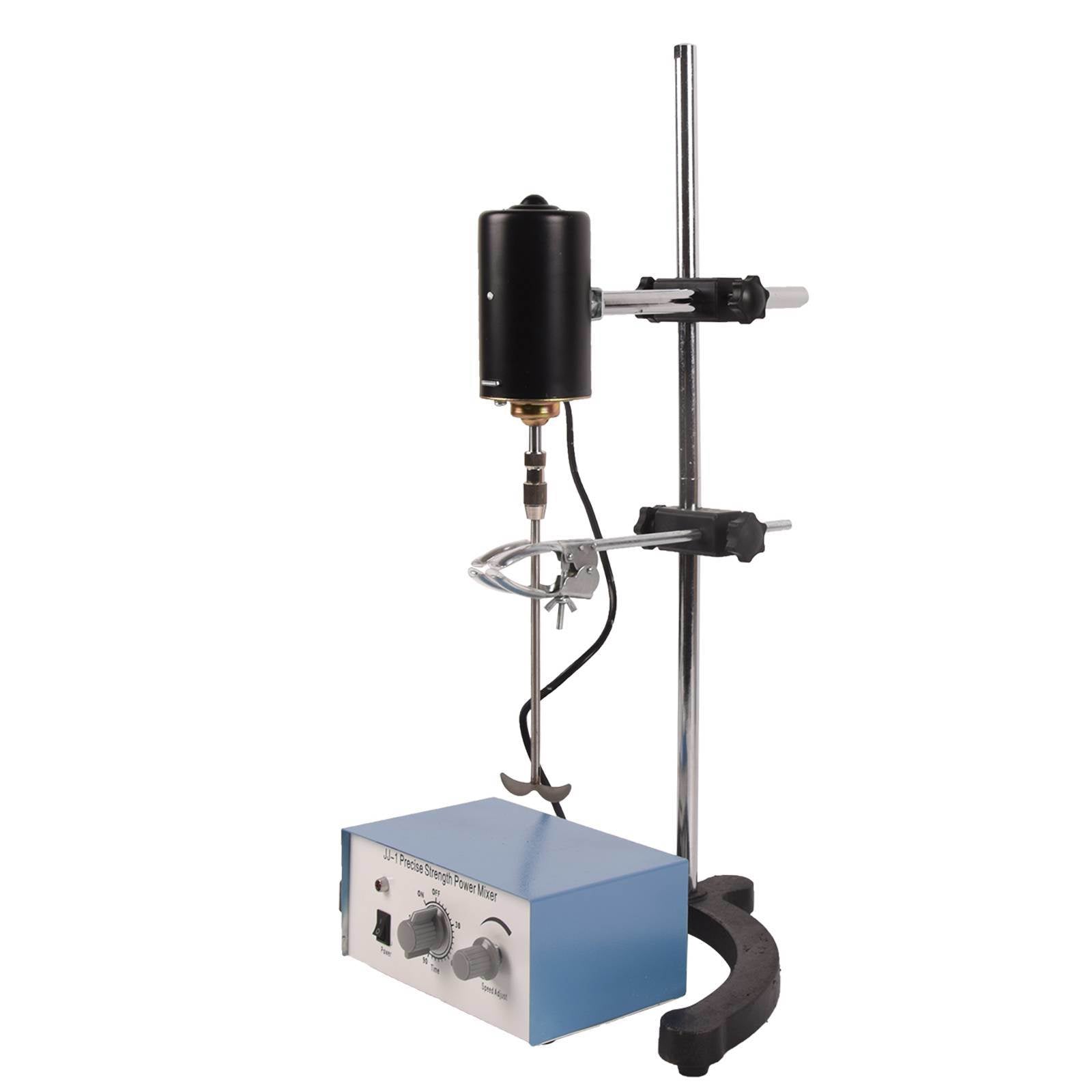Electric Stirrer Plate Overhead Stirrer Mixer 0-3000rpm Adjustable Overhead Stirrer 0-120min for Lab Mechanical Mixer, 220V