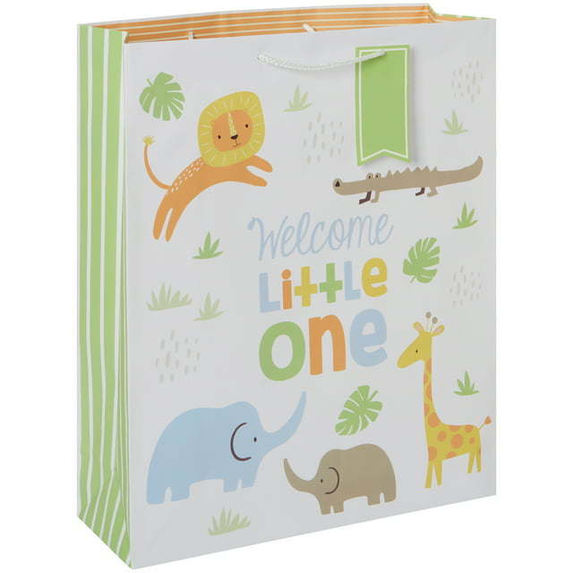 Way to Celebrate Jumbo Little One Gift Bag, Baby, Shower, White