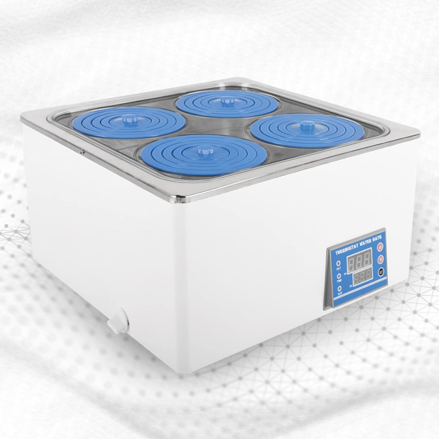 Thermostatic Water Bath 13L Water Bath Laboratory 800W 110V Digital Water Bath Heater Water Bath with 4 Openings for Lab Use Food Heating Chemical Bio