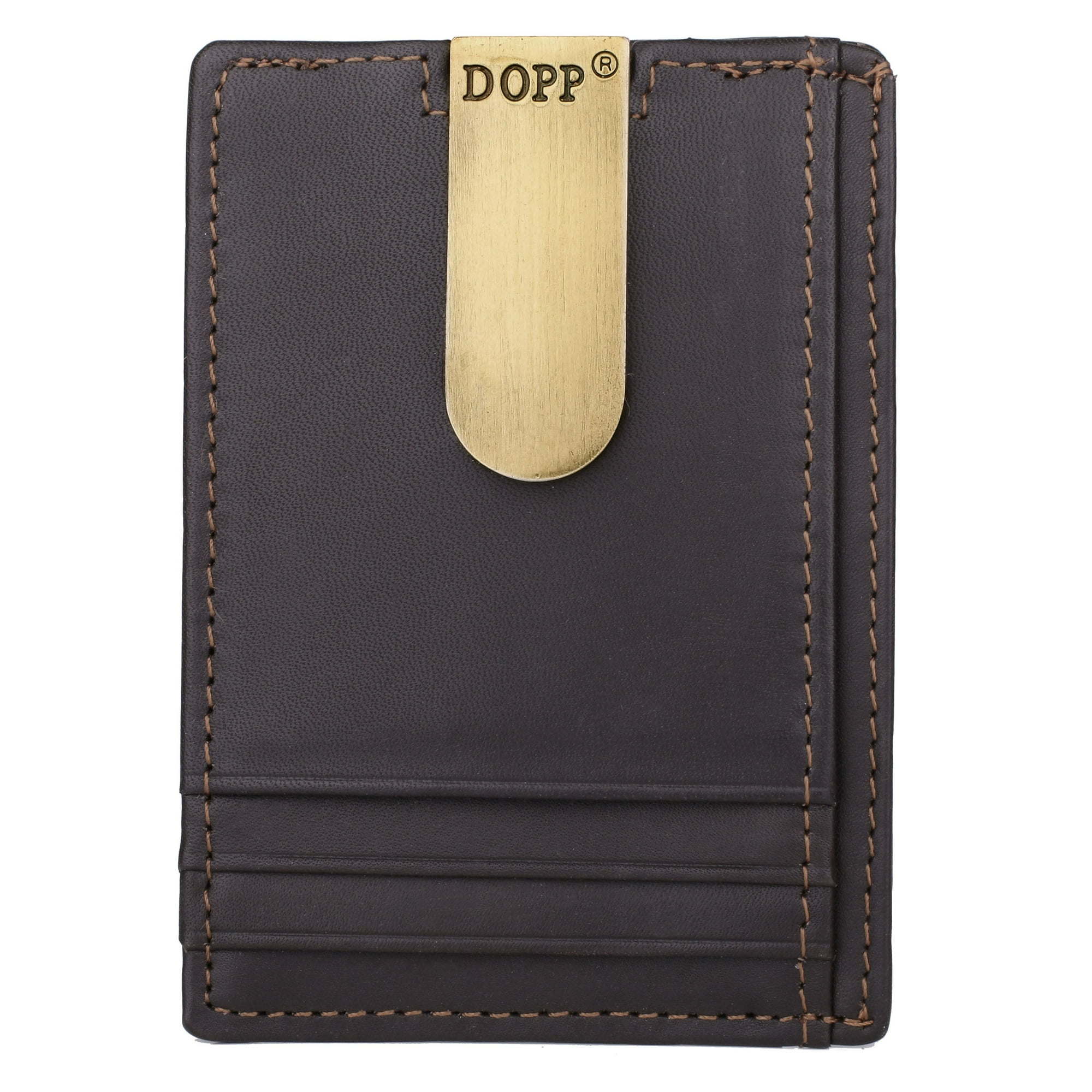 Dopp Men's Regatta Front Pocket Money Clip Leather, Brown