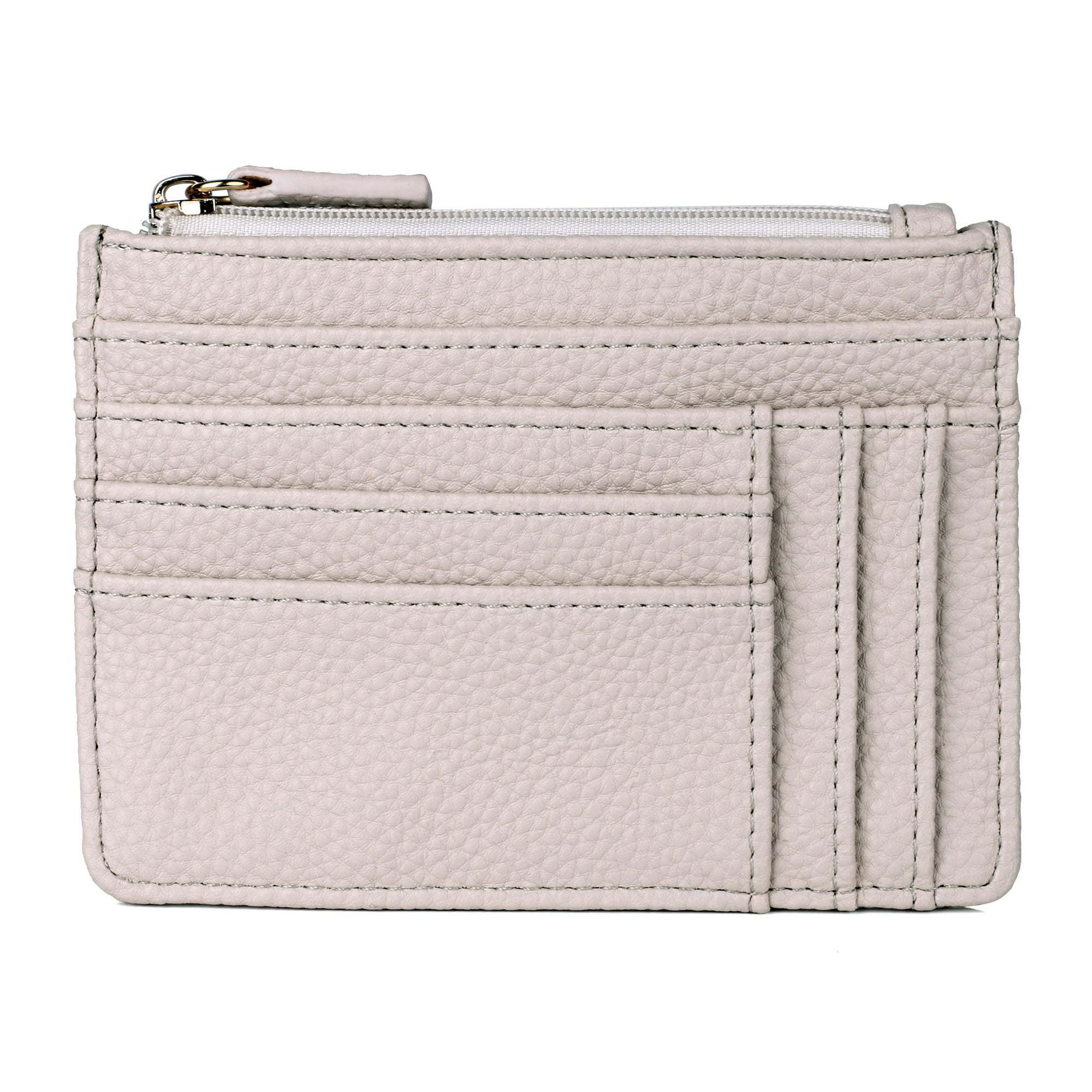 Julia Buxton Women's Pebble RFID Pik-Me-Up Slot Coin Pouch, White Pepper