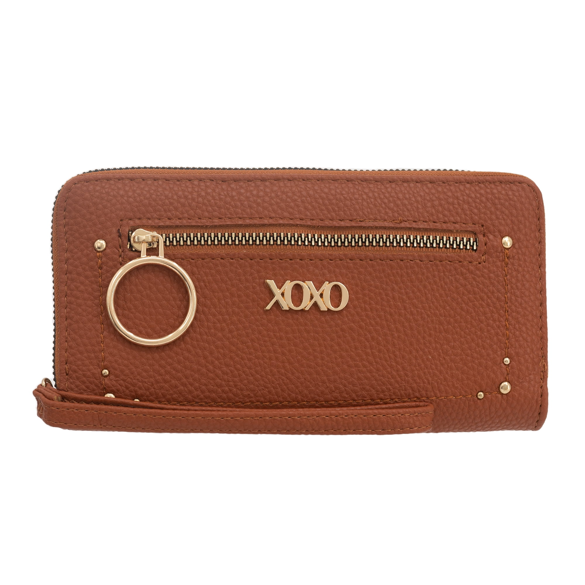 XOXO Women's Zip Wristlet Wallet - Front Zip, Card Holders, 2 Cash Pockets and Phone Slot