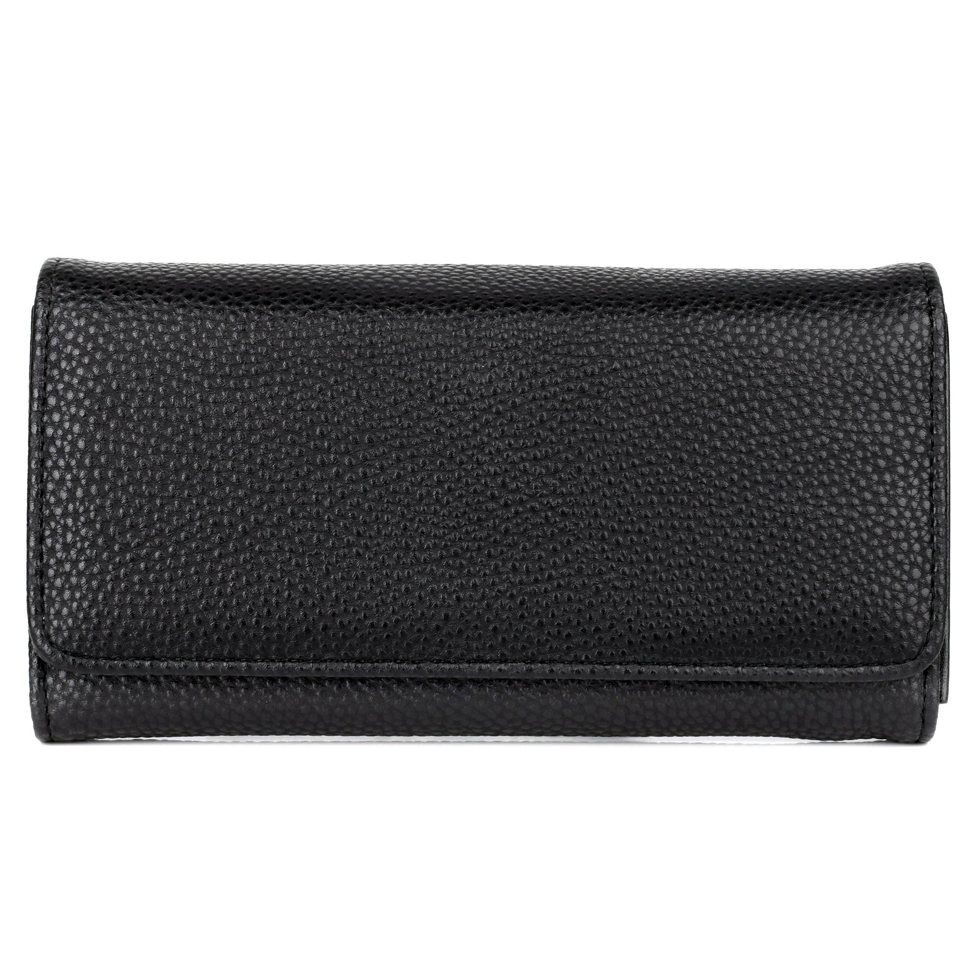 Julia Buxton Women's Bianca Wallet Vegan Leather, Black