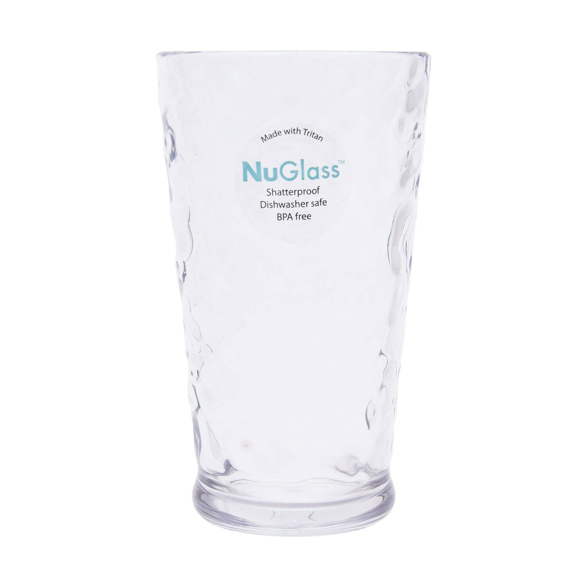 Better Homes & Gardens 20-Ounce Tritan Nuglass Hammered Tumbler, Clear