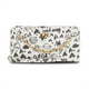 XOXO Women's Small White Graffeti Print Saffiano Leather Zip Wallet withChain & Wristlet