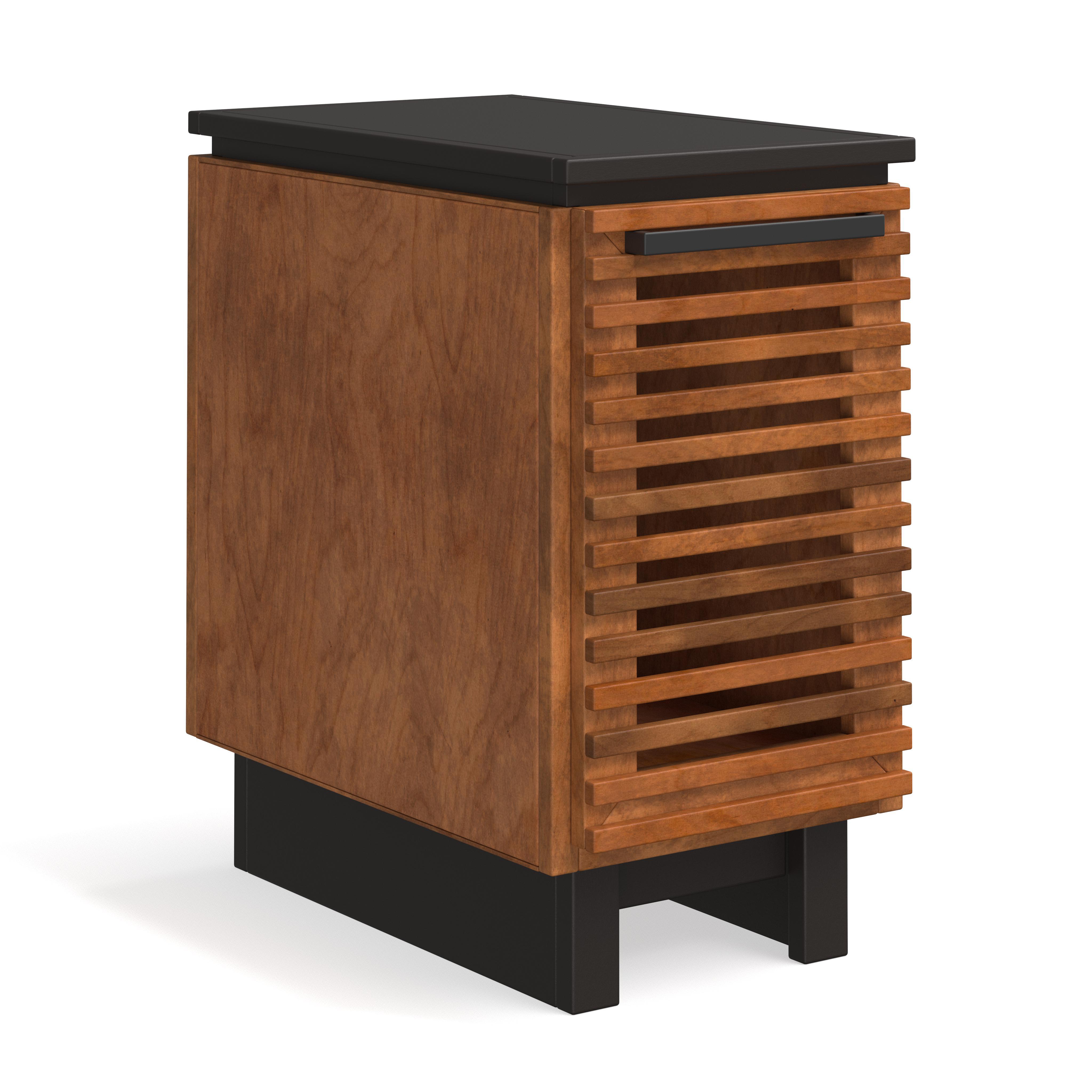 Bridgevine Home Graceland 13" Chairside Table, Fully Assembled, Black with Bourbon Finish