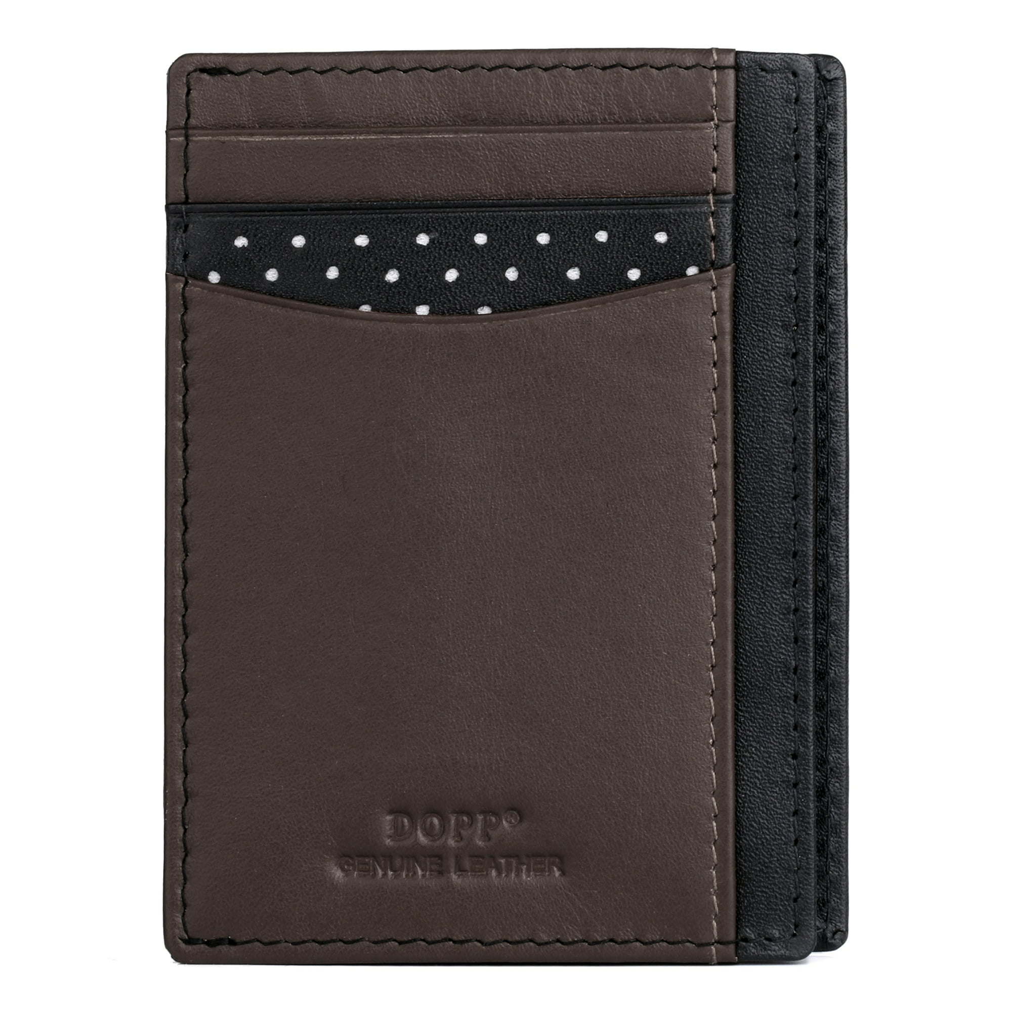 Dopp Men's Alpha RFID Front Pocket Get-Away Leather, Black